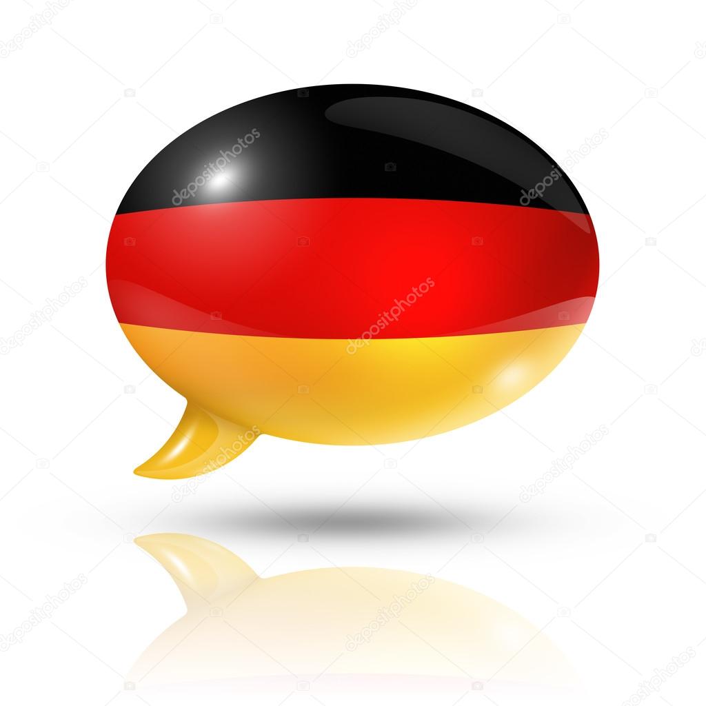 German flag speech bubble
