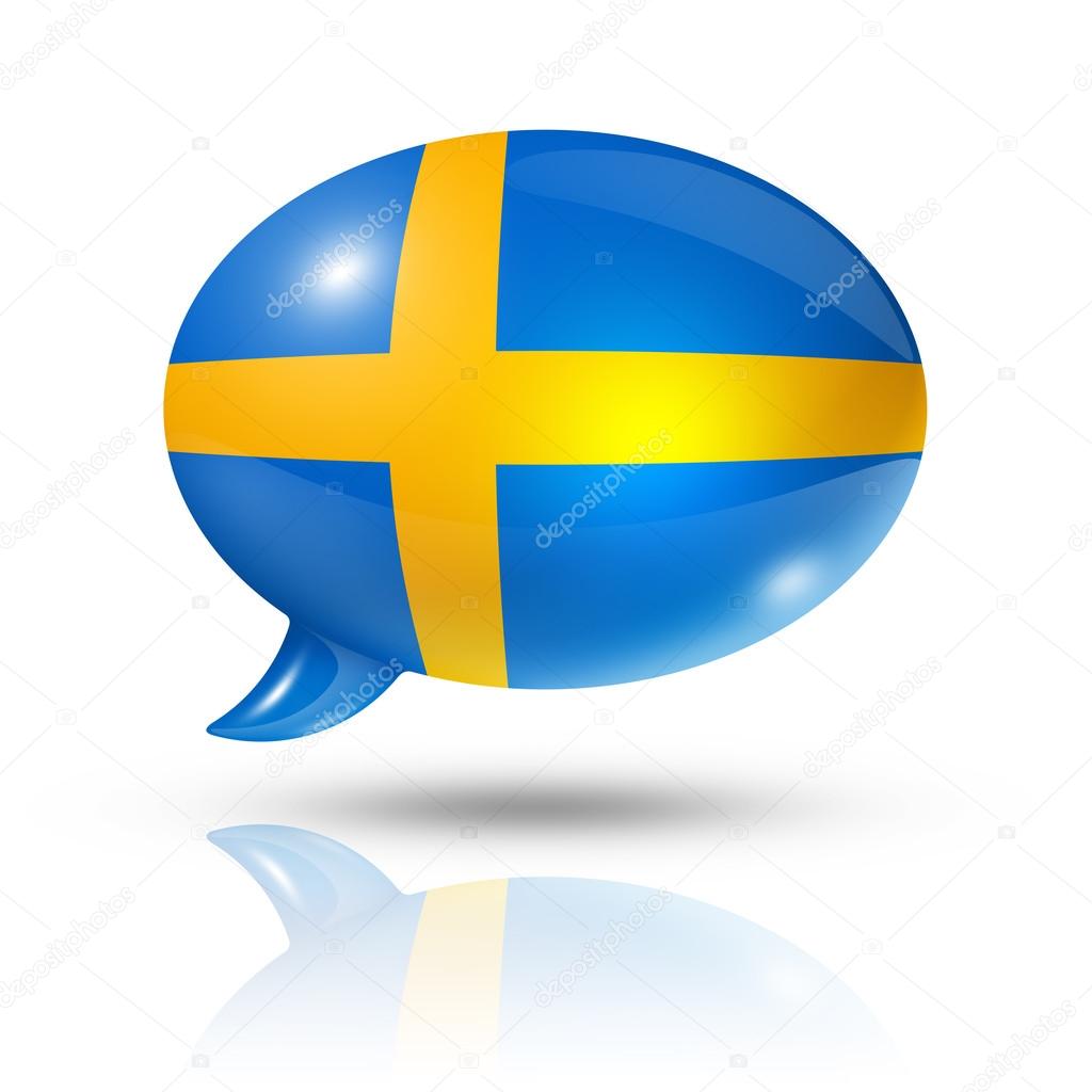 Swedish flag speech bubble