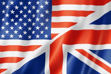 United States and British flag clipart