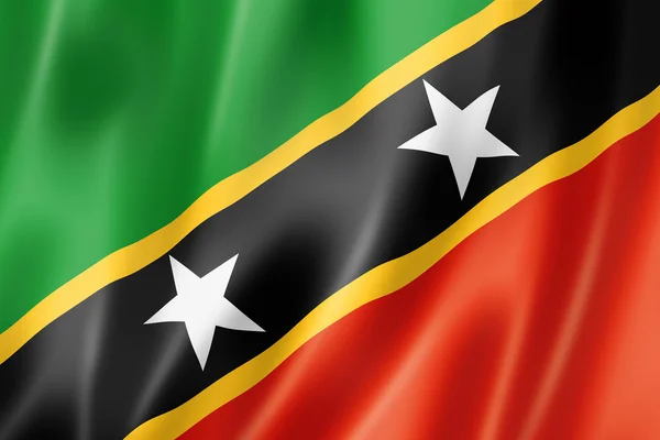 Sint Kitts en Nevis vlag — Stockfoto