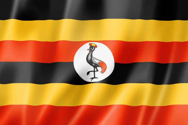 Uganda flag — Stock Photo, Image