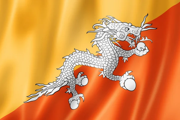 Bandiera del Bhutan — Foto Stock