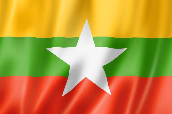 Birmania Bandiera Myanmar — Foto Stock