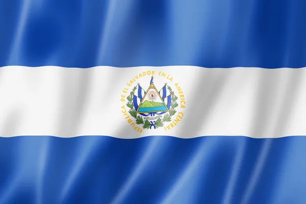 Прапор сальвадорських — стокове фото