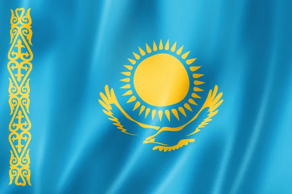 Kazakhstan flag — Stock Photo, Image