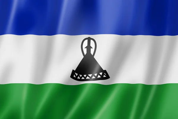 Flaga Lesotho — Zdjęcie stockowe