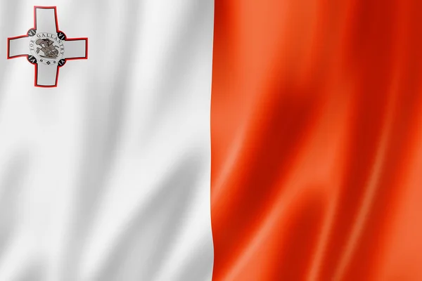 Malta flagge — Stockfoto