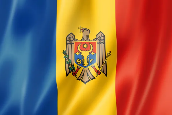 Moldova zászló — Stock Fotó