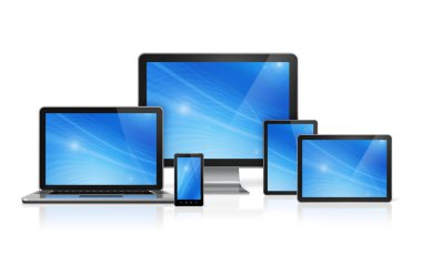 bilgisayar, dizüstü bilgisayar, cep telefonu ve dijital tablet pc