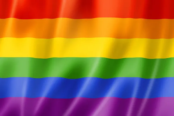 Tęcza gej duma flaga — Zdjęcie stockowe
