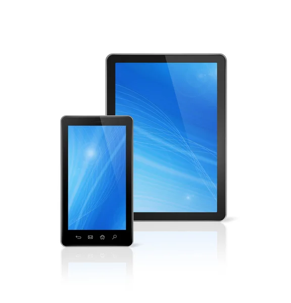 Mobile phone and digital tablet pc — Stock Photo, Image