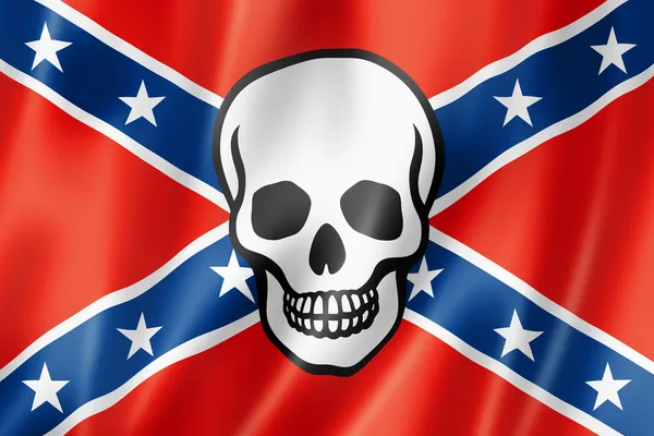 Confederate death flag — Stock Photo, Image