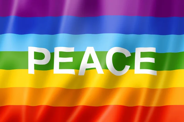 Rainbow peace flag — Stock Photo, Image