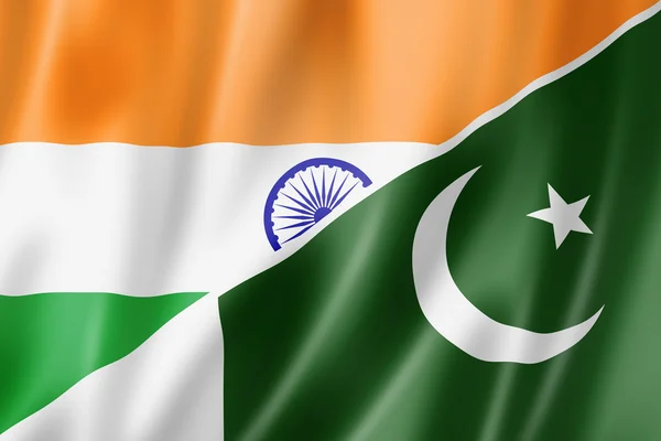 Flagge Indiens und Pakistans — Stockfoto