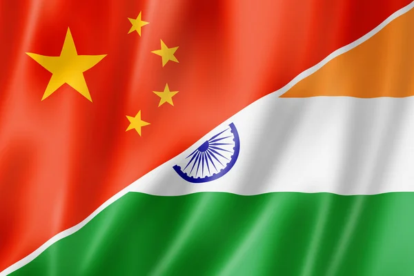 China and India flag — Stock Photo, Image