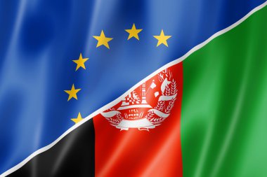 Avrupa ve Afganistan bayrağı