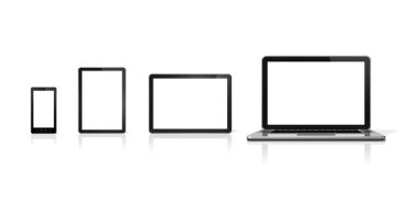 tablet pc, laptop, cep telefonu ve dijital