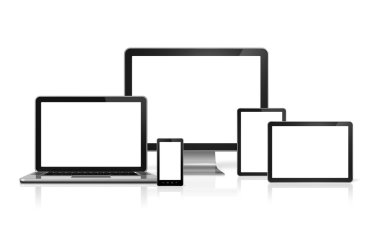 bilgisayar, dizüstü bilgisayar, cep telefonu ve dijital tablet pc
