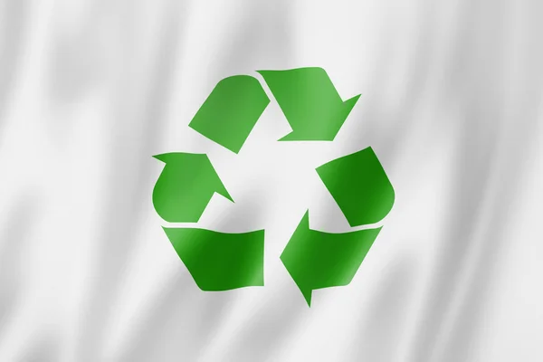 Återvinning symbol flagga — Stockfoto