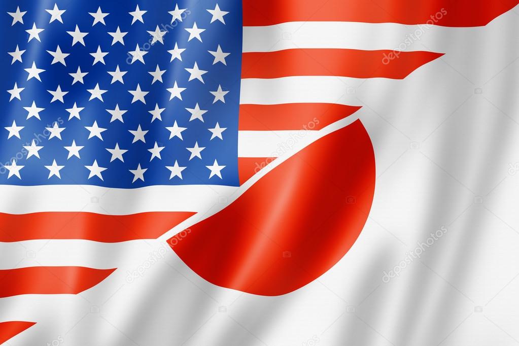 USA and Japan flag