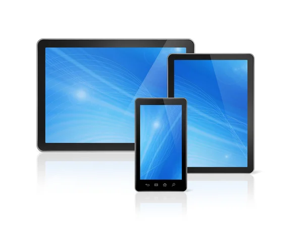 Mobile phone and digital tablet pc — Stock Photo, Image