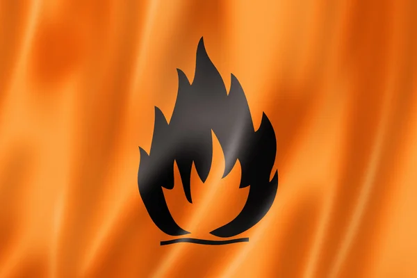 Flammable icon flag — Stock Photo, Image