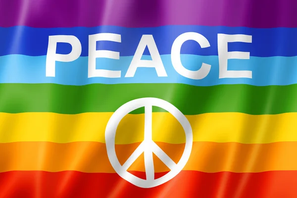 Bandiera Rainbow Peace — Foto Stock