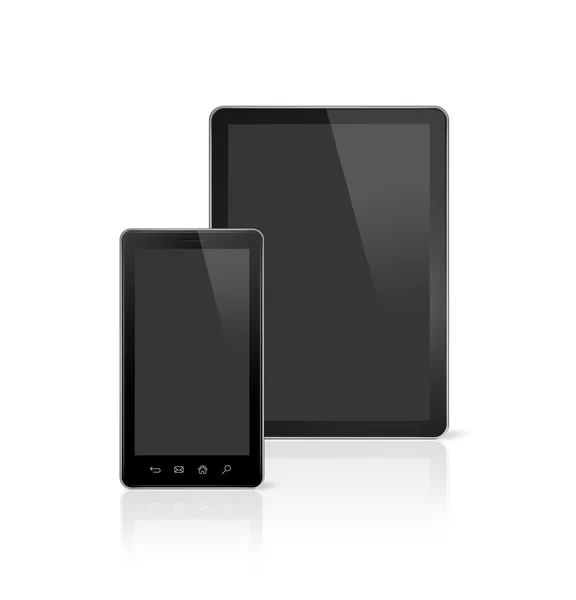 Teléfono móvil y tableta digital pc — Foto de Stock