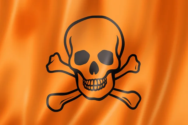 Прапор токсичних отруйних черепів — стокове фото