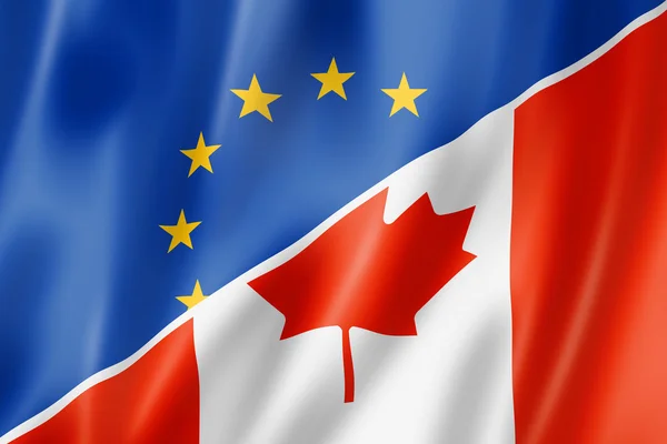 Bandera de Europa y Canadá — Foto de Stock