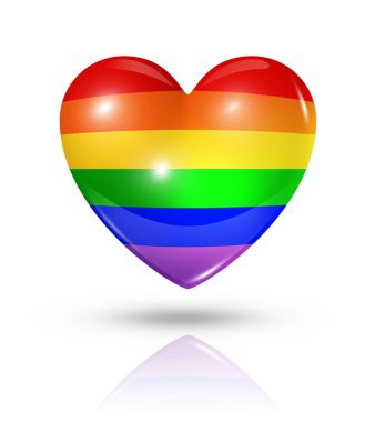 gay pride aşk sembolü, kalp bayrak simgesi