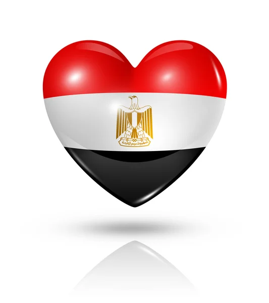 Älska Egypten, hjärtat flaggikonen — Stockfoto