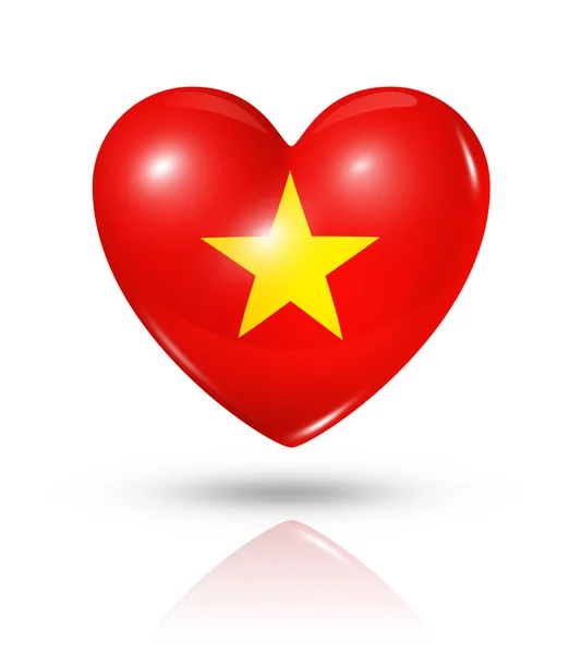 Miłość Wietnam, flaga ikona — Zdjęcie stockowe