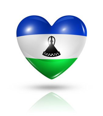 aşk lesotho, kalp bayrak simgesi