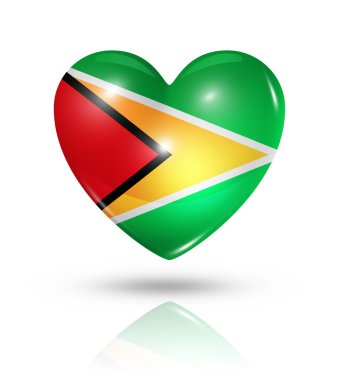 aşk guyana, kalp bayrak simgesi