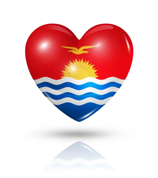 Love Kiribati, heart flag icon — Stock Photo, Image