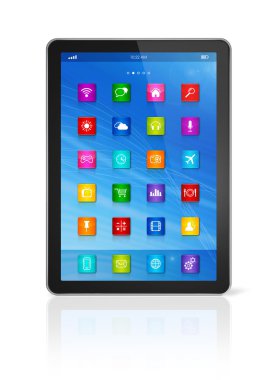 Dijital tablet bilgisayar - apps simgeler arabirimi
