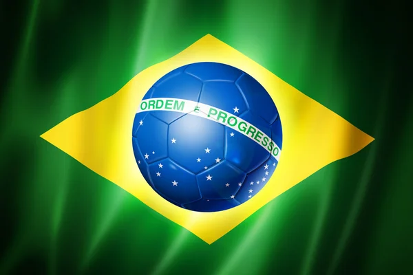 Βραζιλία ποδόσφαιρο Παγκόσμιο Κύπελλο 2014 σημαία — Stockfoto