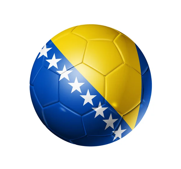 Ballon de football avec drapeau de Bosnie-Herzégovine — Photo