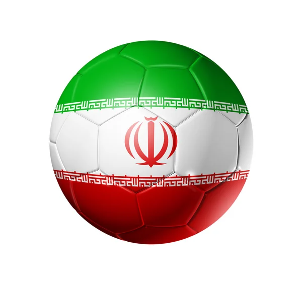 Soccer football ball with Iran flag — Stock Photo, Image