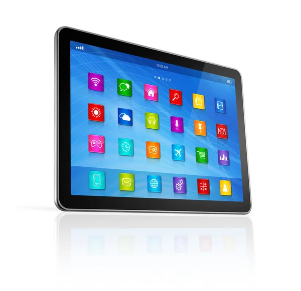 Digital Tablet Computer - apps icons interface — Stock Photo, Image