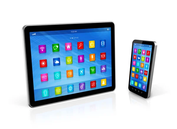 Smartphone and Digital Tablet Computer — Stock Photo, Image