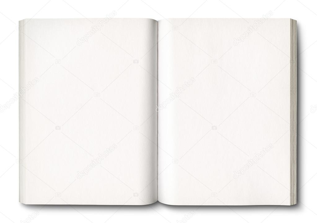 White open book isolated on white