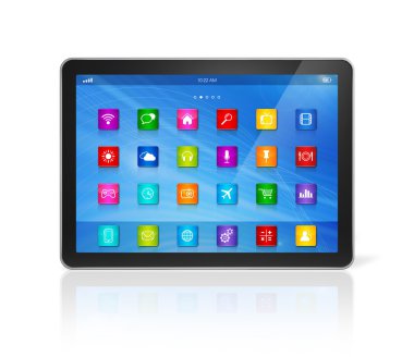 Dijital tablet bilgisayar - apps simgeler arabirimi