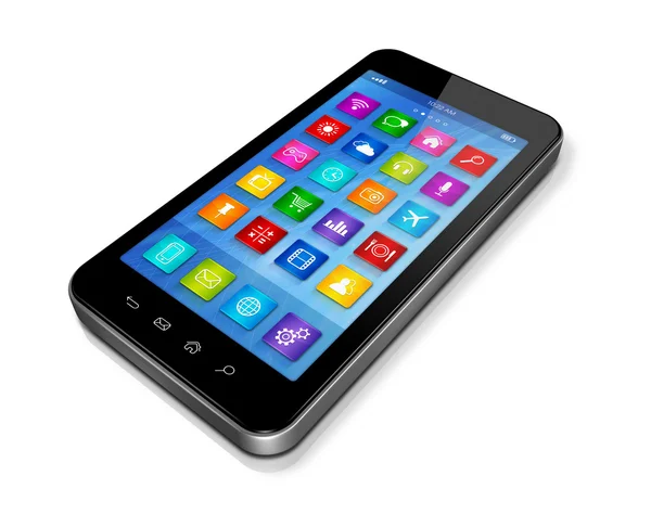 Smartphone Touchscreen HD - apps icons interface — Stock Photo, Image