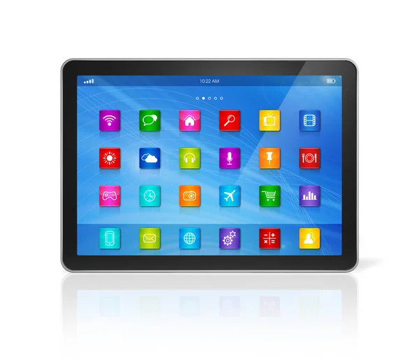 Computer Tablet digitale - app icone interfaccia — Foto Stock