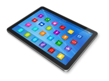 Dijital tablet bilgisayar - apps simgeler arabirimi