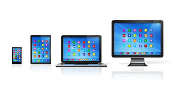 Computer Devices Set — Stock Photo, Image