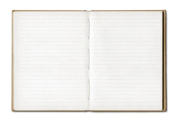 Vintage blank open notebook — Stock Photo, Image