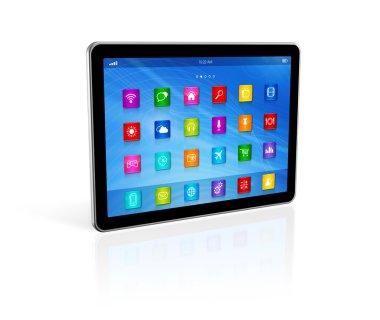 Dijital tablet bilgisayar - apps simgeler arabirimi